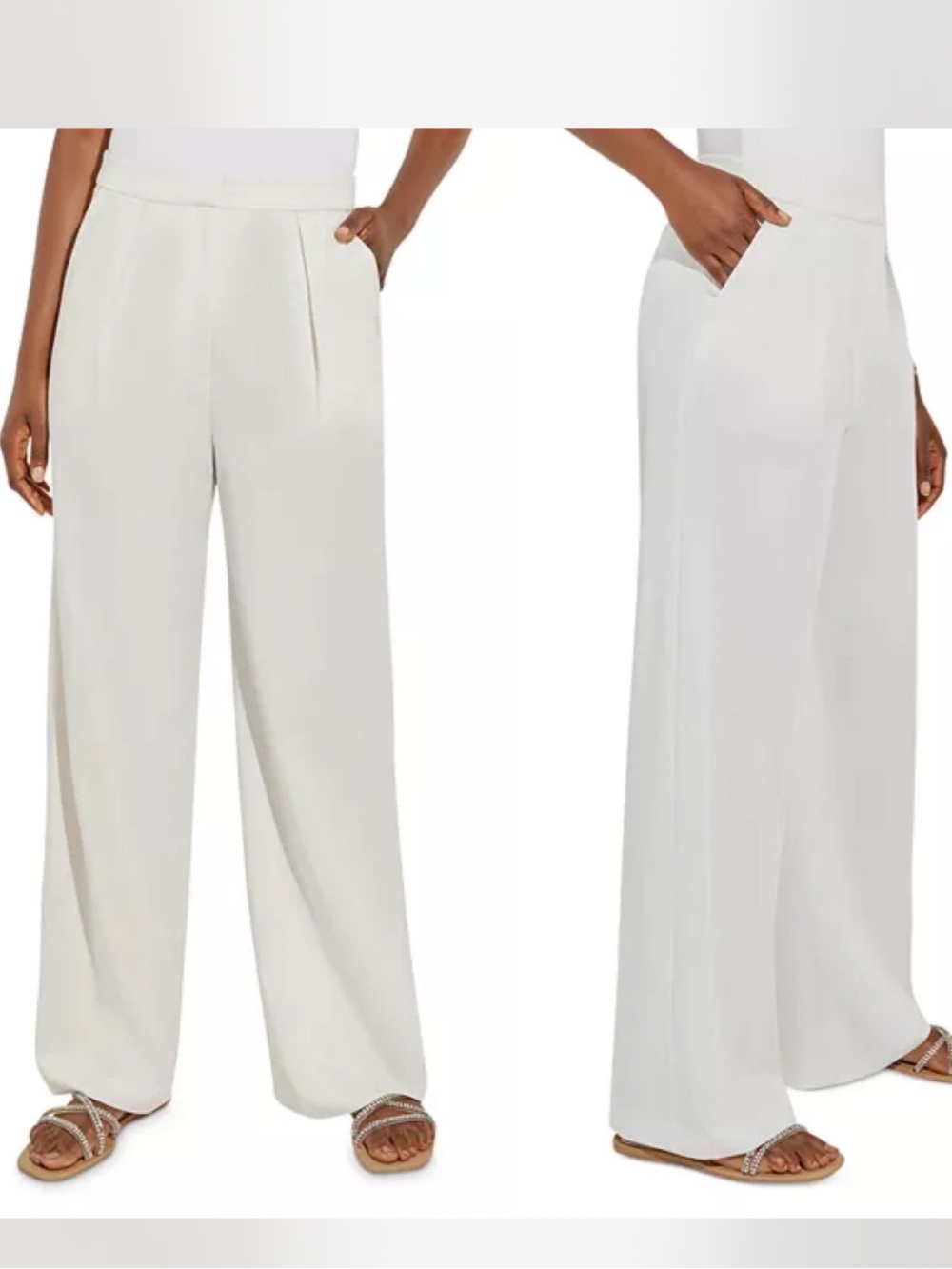 MISOOK Wide Leg Pants (White)
• $258 MSRP • Small Wide-Leg Pull-On Pants